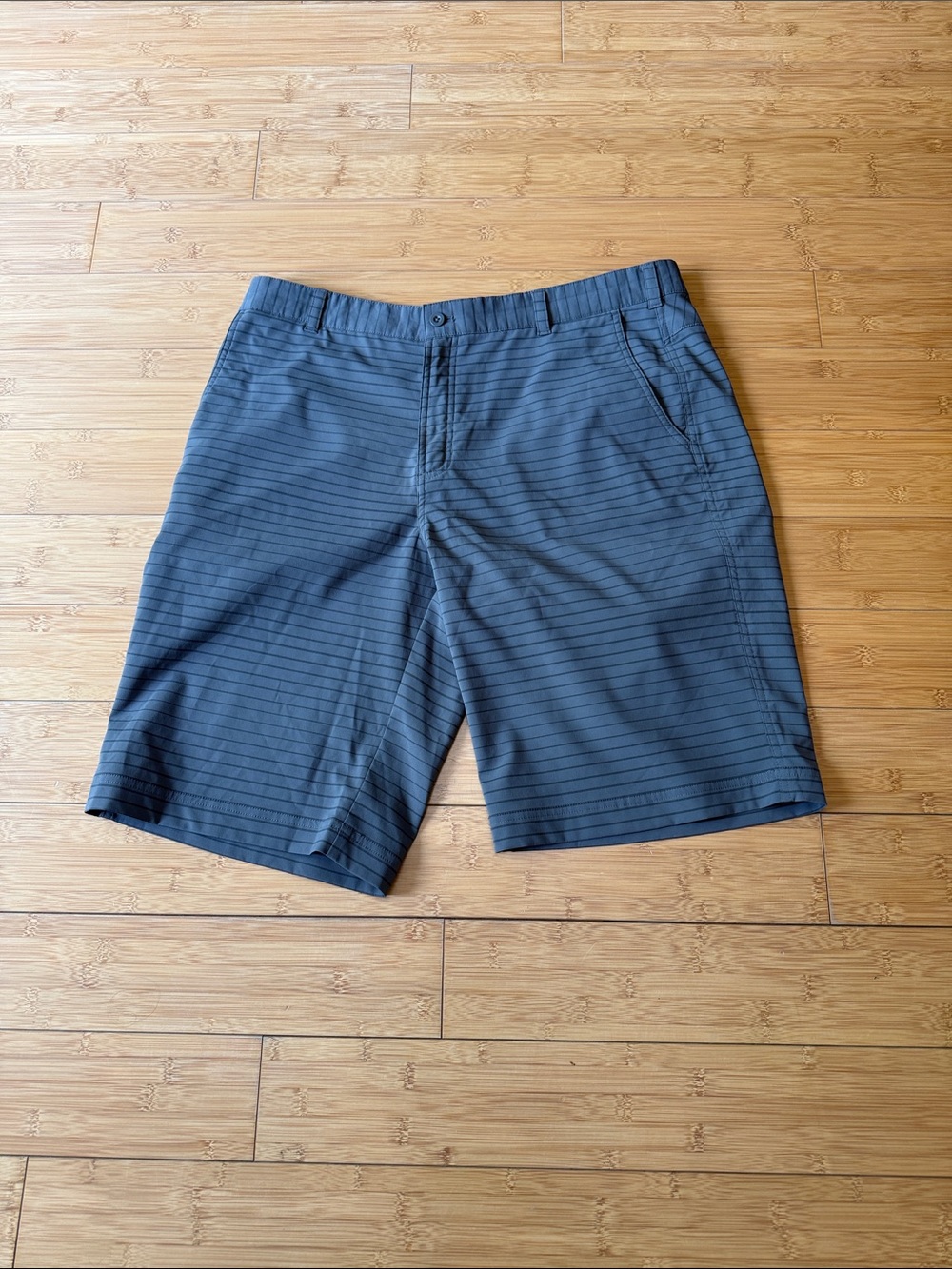Nike Tour Performance Dri-Fit Mens Stripe Golf Shorts Staycool Standard Gray
